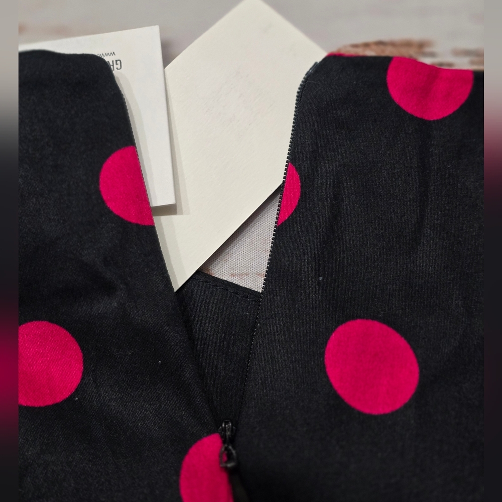Grace Karin Polka Dot Dress  Black Pink Swing Flare  3XL - Picture 8 of 8